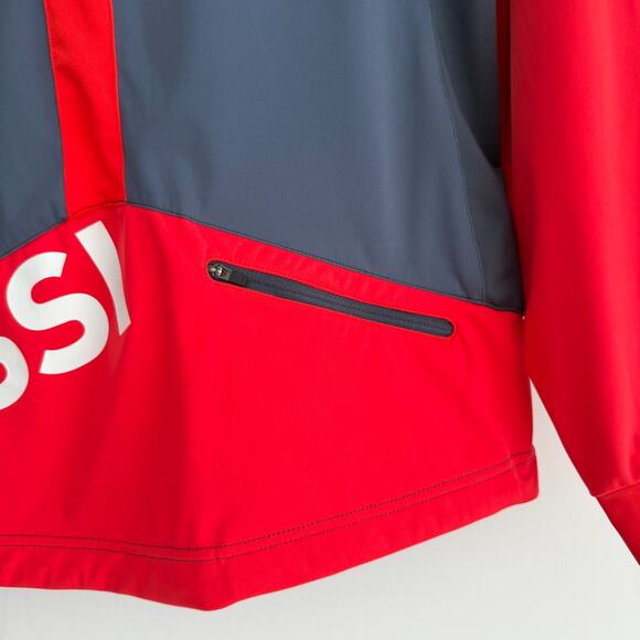 Rossignol Jacket Mens Large Gray Red Soft Shell Hike Ski Running Full Zip - Picture 14 of 15